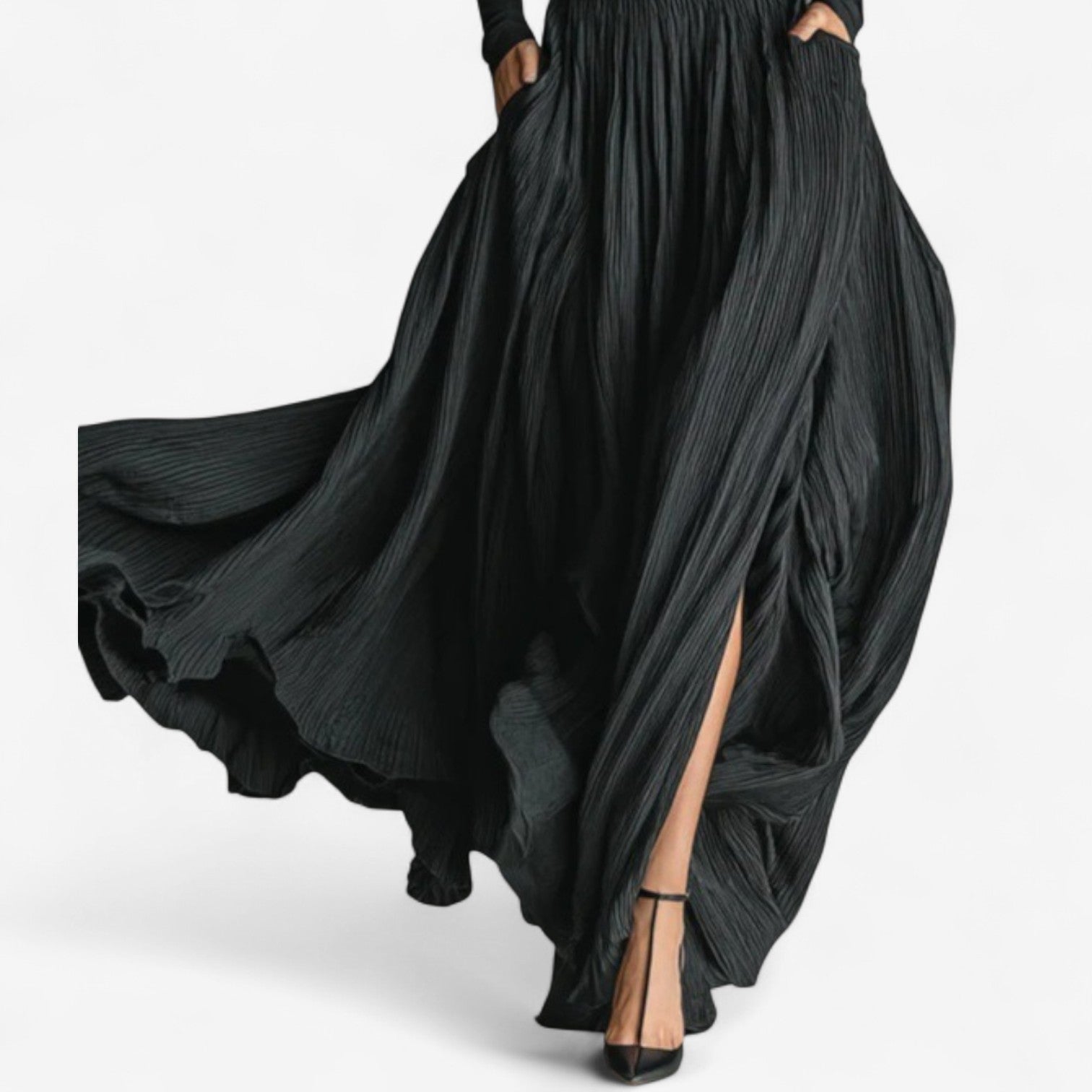 Raquel - Robe maxi taille haute