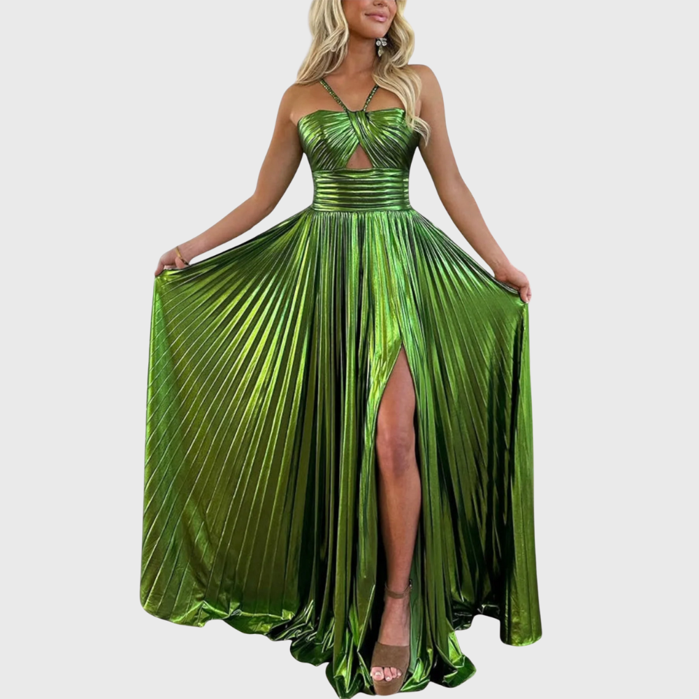 Dorine - Robe longue métallisée élégante