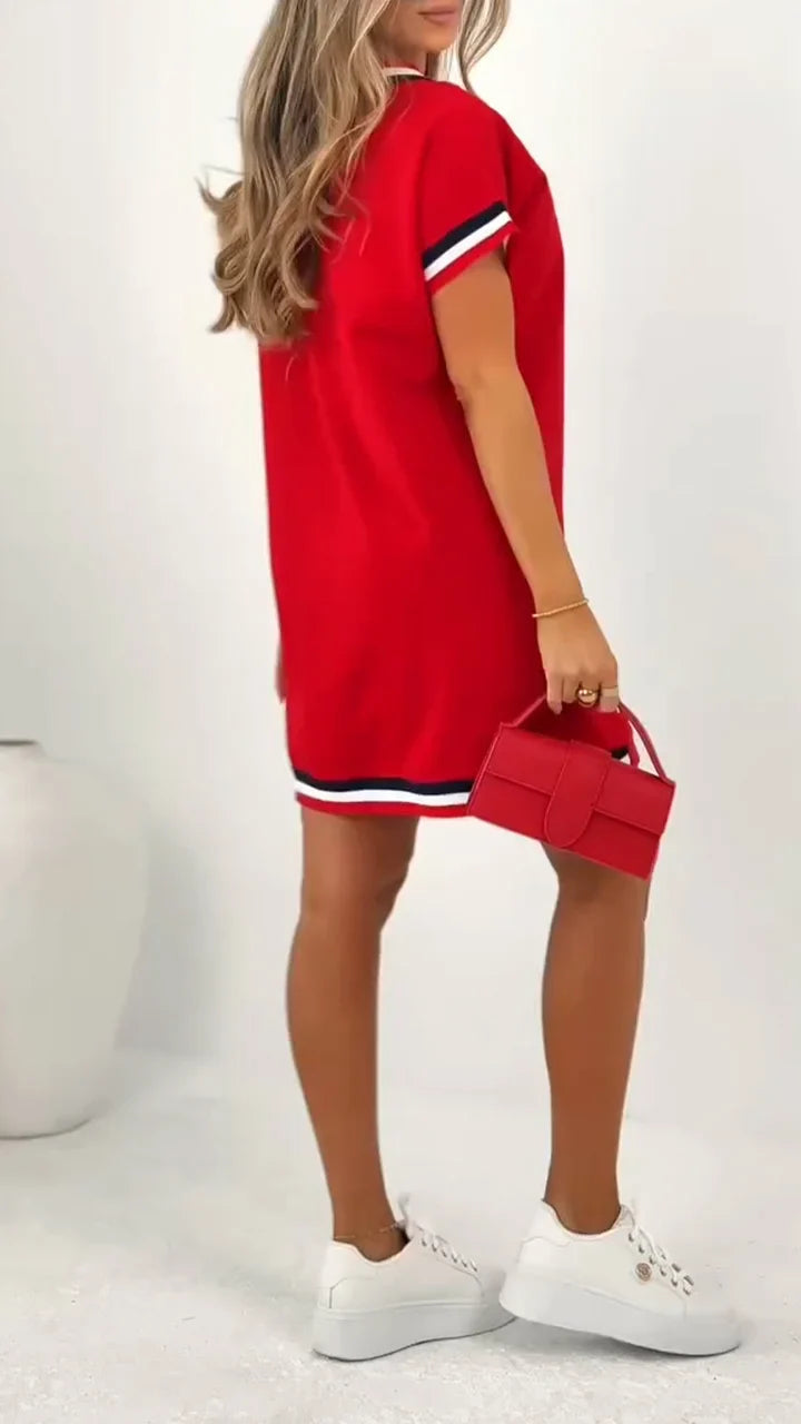 Félicie – Robe décontractée avec ourlet contrasté