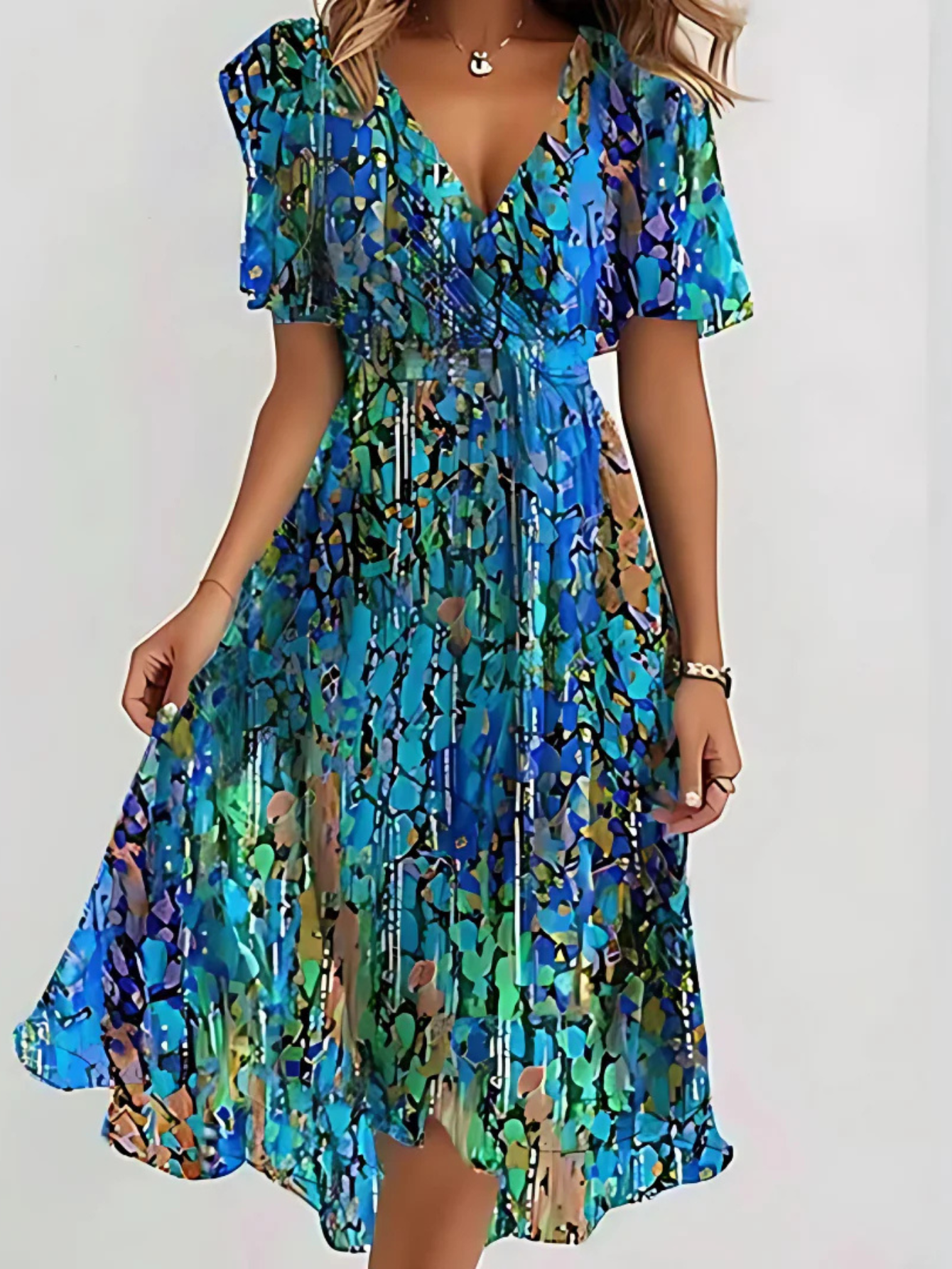 LAVINA™ – Robe Midi Boho Vibrante