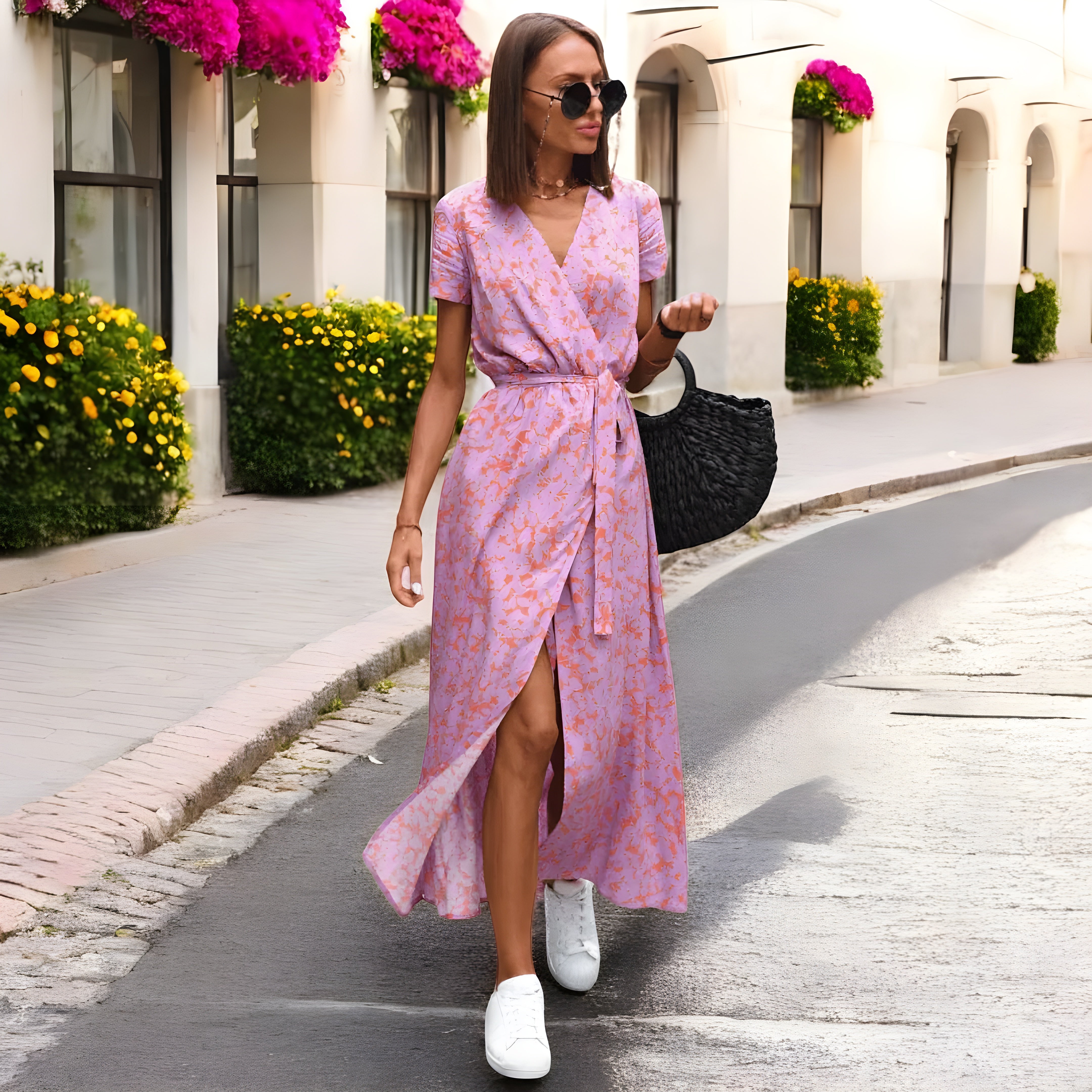 Florine – Robe fluide à coupe flatteuse