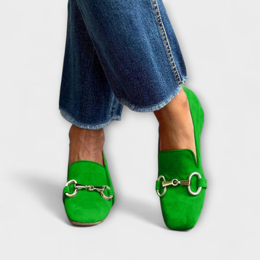 Juliette™ | Mocassins à Bout Carré avec Détail de Boucle